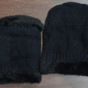 Winter Styles Unique Men Caps And Hats With Muffler Black