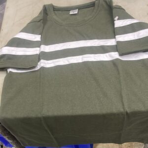 Men Green Color T Shirt Half Sleeve Size S