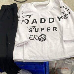Kids White And Black Printed Summer Set Size 2 Years