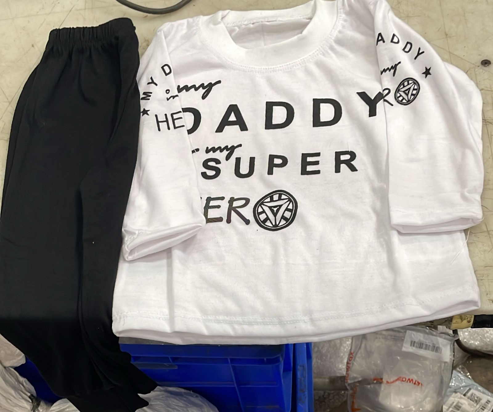 Kids White And Black Printed Summer Set Size 2 Years