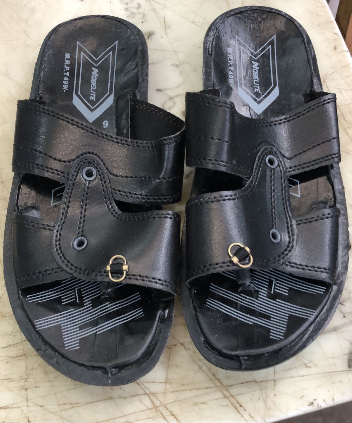 Black Color Slipper For Men Size 6