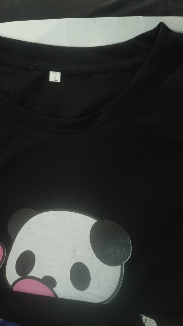 Women T Shirt Size L Color Black