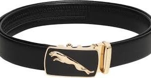Men Formal Black Artificial Leather Belt