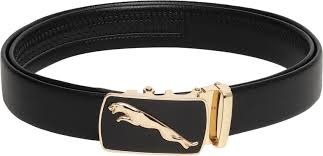 Men Formal Black Artificial Leather Belt