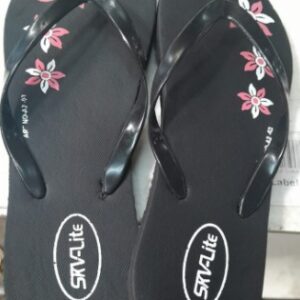 Womens Printed Flip Flop Black Size 8