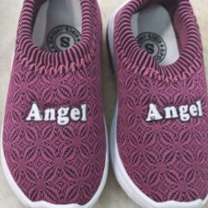 Kids Purple Printed Soft And Comfortable Belly Shoes For Girls Size 2