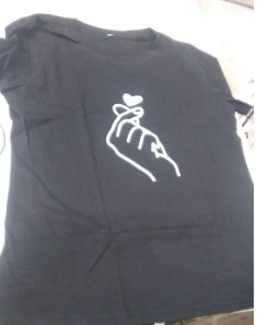 Women Black Printed Top Size M