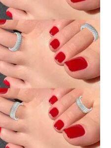 Stylish German Silver Toe Rings For Women 5 Pairs