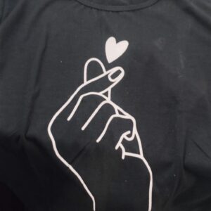 Women Black Color T Shirt Size S