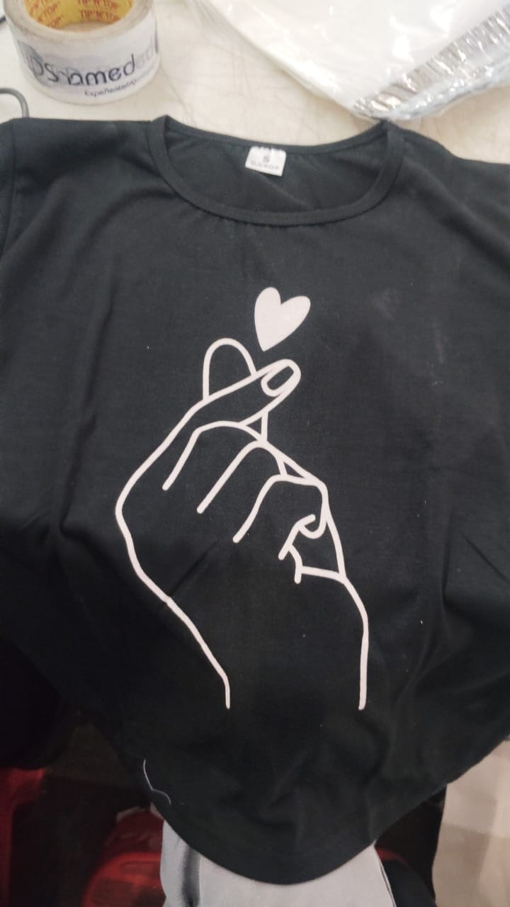 Women Black Color T Shirt Size S