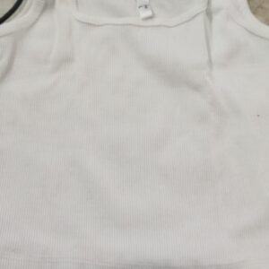 Women White Color Crop Top Size L