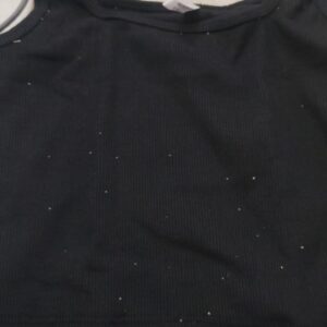 Women Black Color Crop Top Size L