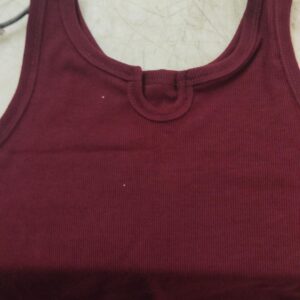 Women Maroon Color Crop Top Size M