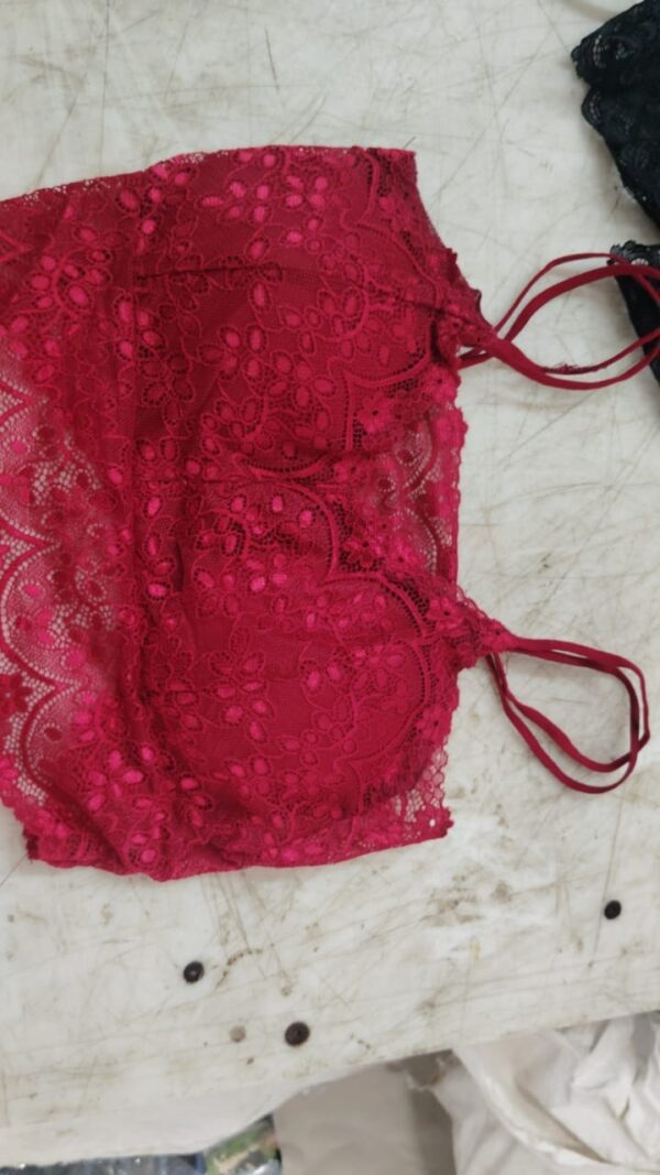 Women Red Color Net Bra Size L