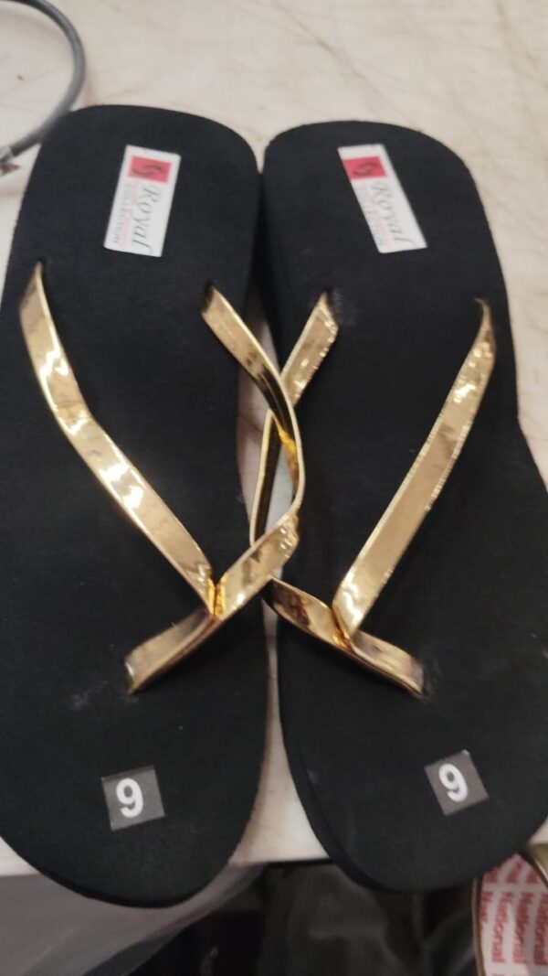 Women Black Color Slippers High Heel Size 6