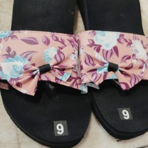 Women Black Color Slippers High Heel Size 9