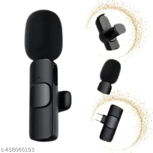 K8 Wireless Collar Mic For Type C Android Cell Phone Supported Lavalier Microphone Reduction Lapel Mike