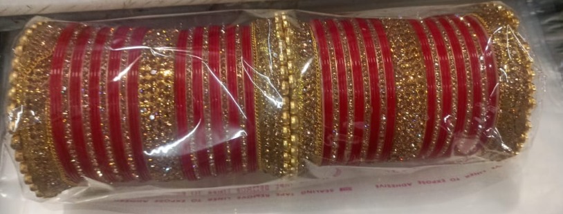 Women Wedding Chura Red Colour Set Size 2 Point 8