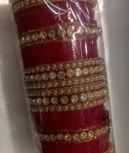 Women Wedding Chura Red Colour Set Size 2 Point 6