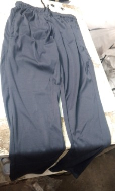 Women Stripped Dark Grey Lower Size S