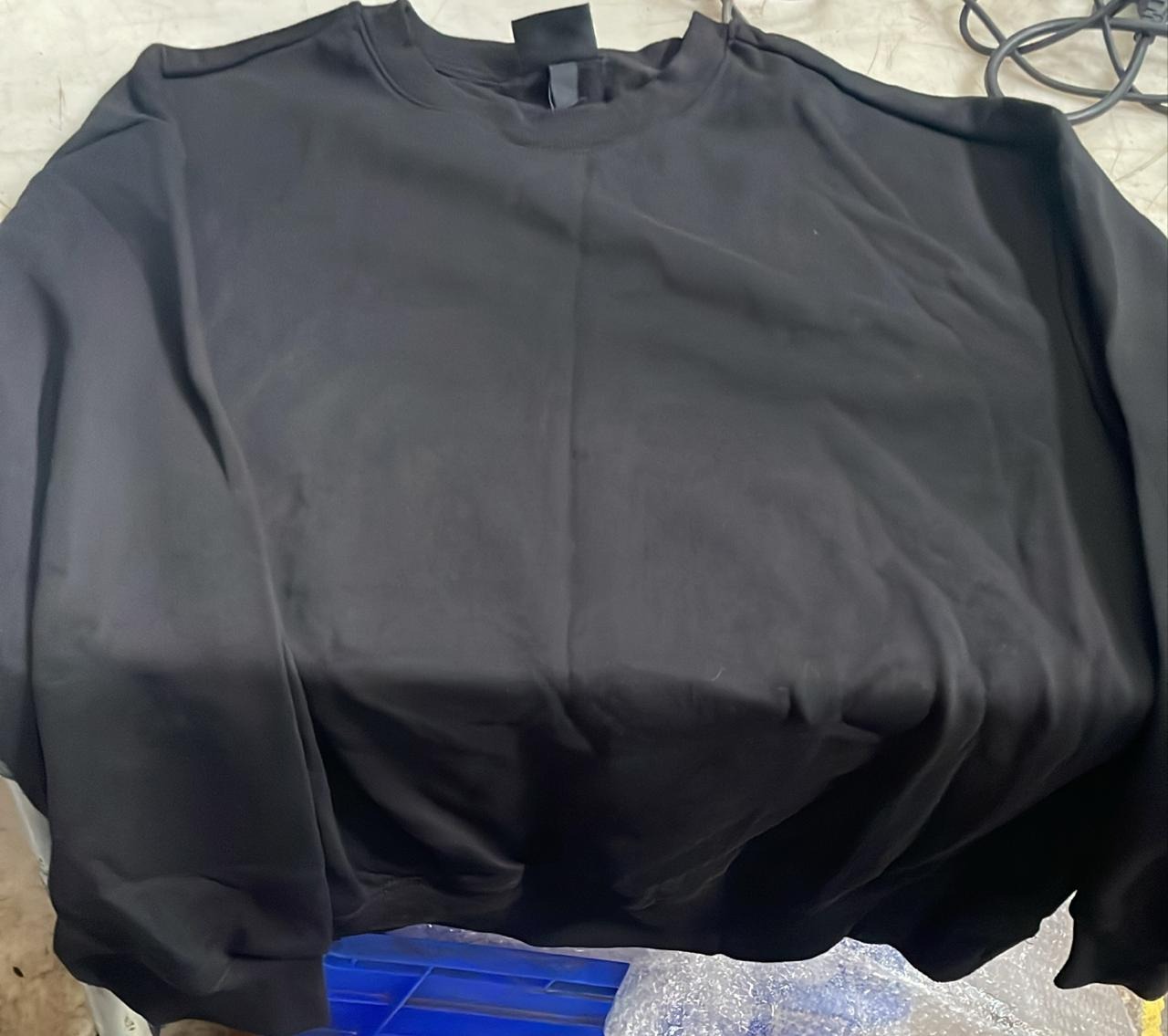 Men Black Color Swag Shirt Full Sleeve Size M