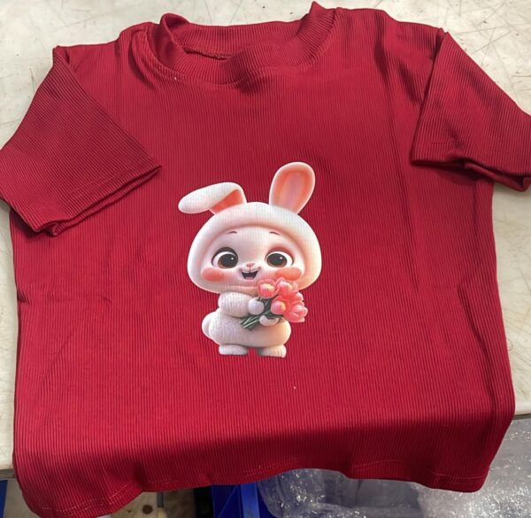 Women Red Printed Top Size S