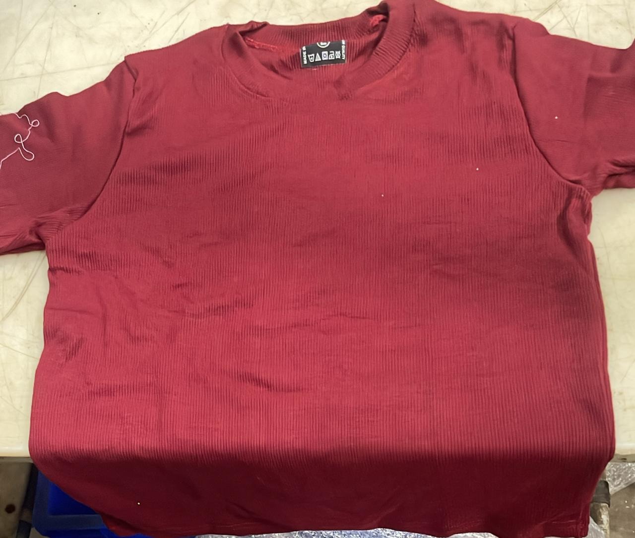 Women Maroon Color Top Size L