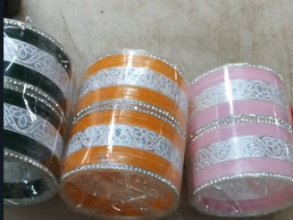 Multicolour Bangles Set For Women Size 2X4 Set Of 3