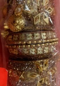 Women Chulada Set Golden Colour Size 2 Point 6