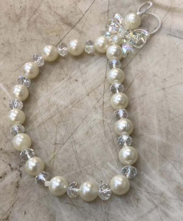 Natural Pearl And Crystal Stone Bracelet Diamond Cut Rakhi Bracelet