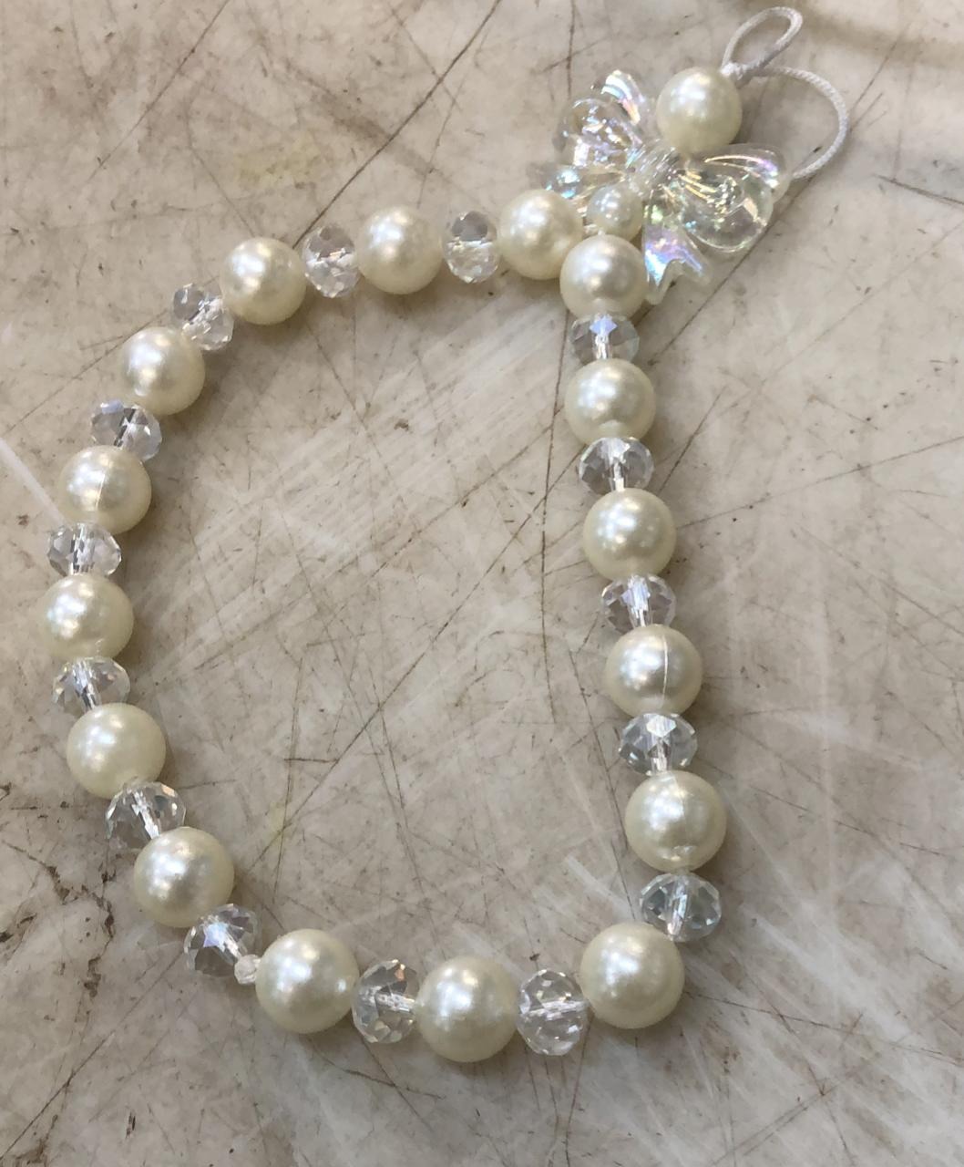 Natural Pearl And Crystal Stone Bracelet Diamond Cut Rakhi Bracelet