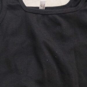 Women Black Color Crop Top Size L