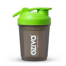 Oziva Mini Shaker Green Top With Shaker Ball 300Ml