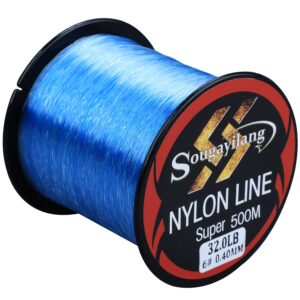 Sougayilang Fishing Line Nylon String Cord Blue Fluorocarbon 500M