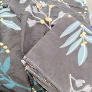 Black Color Printed Elastic Bed Sheet With 2 Pillow