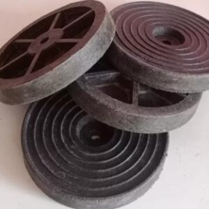 Round Black Plastic Almirah Bush 4 Inch Black Set Of 4