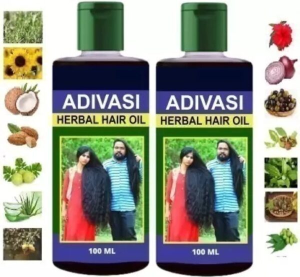 Adivasi Herbal Premium Quality Hair Oil 200Ml Pack Of 2