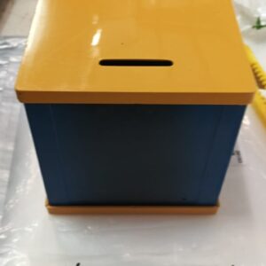 Navy Blue And Yellow Acrylic Colorful Box Square Piggy Bank