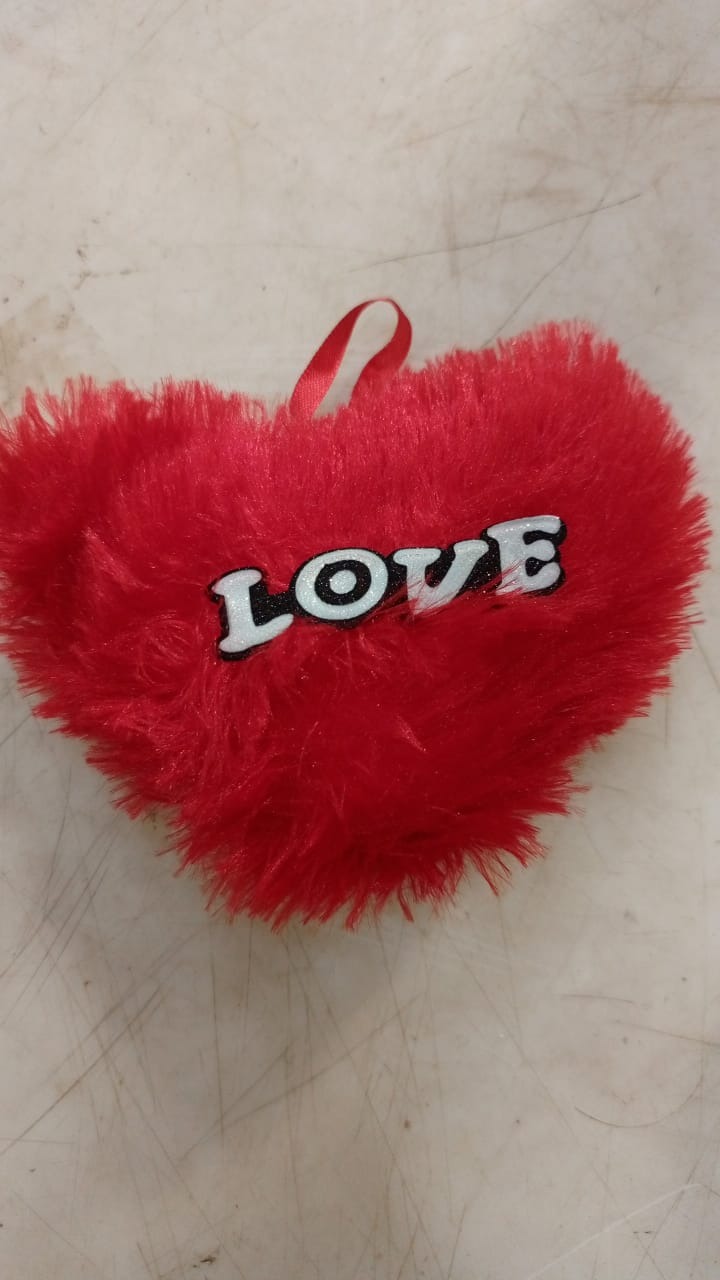 Red Cute Red Heart Stuffed Plush Soft Toy Pillow