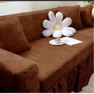 Cortina Brown Jacquard 3 Seater Sofa Cover