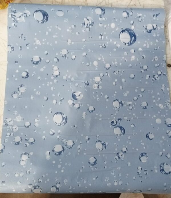 Blue Colour Printed Home Decoration Wallpaper 4Mtr