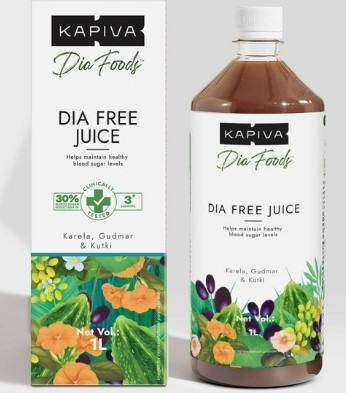 Kapiva Dia Free Juice Kerala Gudmar Or Kutki 1 Ltr