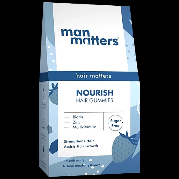 Man Matters Hair Gummies Strawberry Flavour 30 N