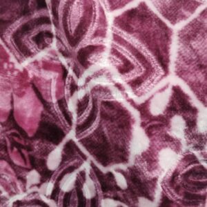 Pink Color Multi Printed Blanket Single Bed