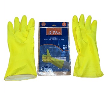 Joy 45 Reusable Household Rubber Gloves Pack Of 11 Yellow