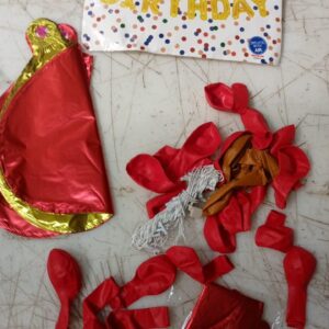 Happy Birthday Banner For Home Decoration With Red Balloon