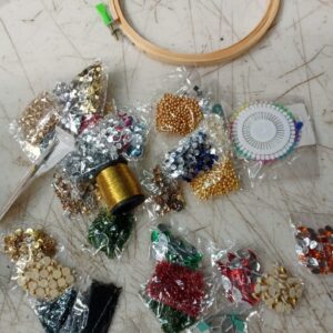 Kolur Groups Embroidery Kit Aari Work Set For Beginners 33 Items