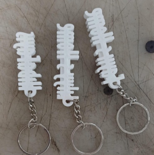 Customized Keyring White Color Pack Of 2