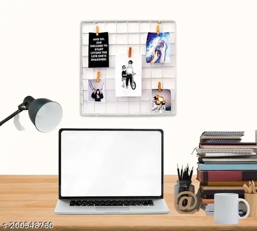 Photo Grid Frame Wall Grid Panel For Photo Hanging Display 30 X 30 Cm Black Color