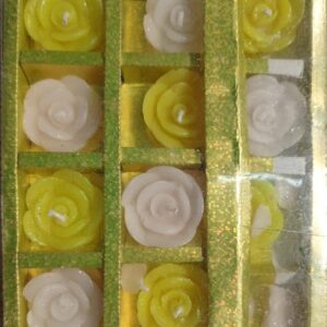 Flower Design Mini Candles Set Of 11